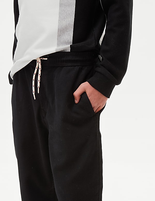 Relaxed Cotton Rich Elasticated Waist Chinos (6-16 Yrs)