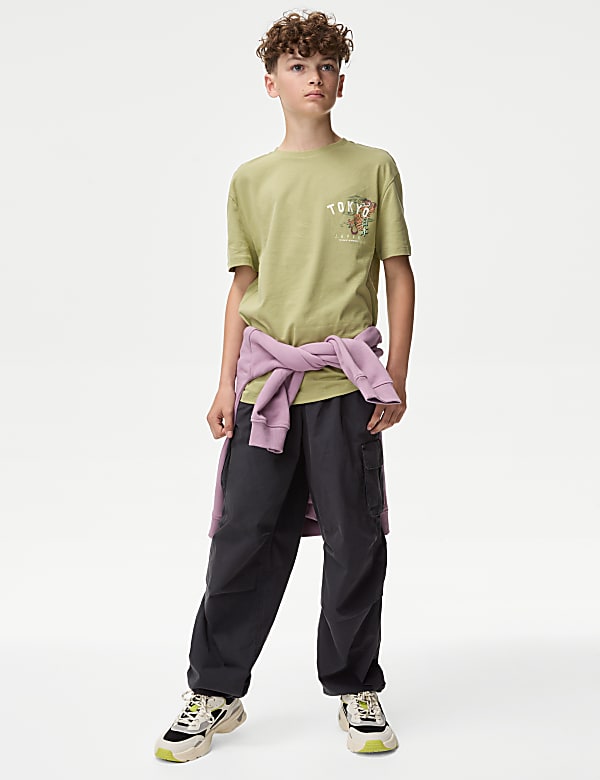 Pure Cotton Parachute Trousers (6-16 Yrs) - DE