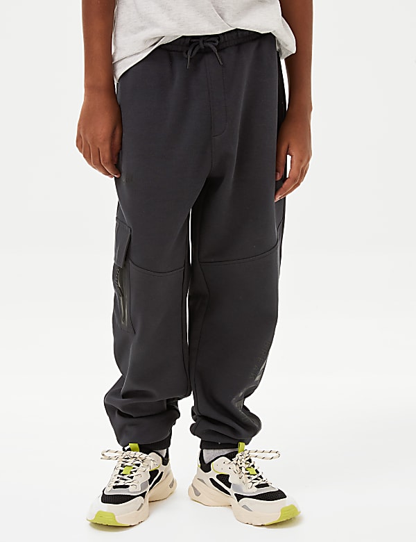 Lot de 2 pantalons de jogging &agrave; motif en coton (du 6 au 16 ans) - CH