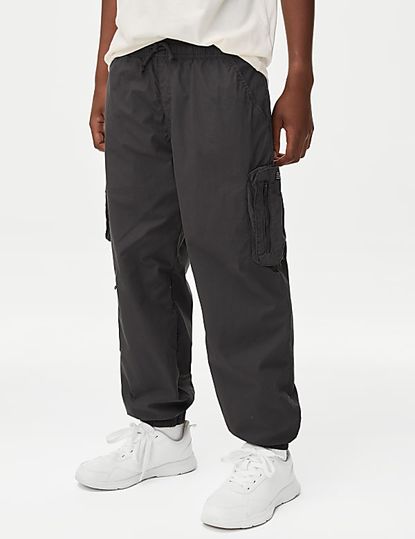 Pure Cotton Cargo Trousers (6-16 Yrs)