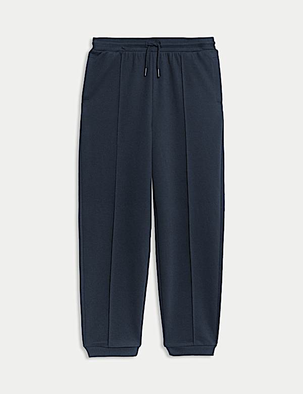 Cotton Blend Pique Joggers (6-16 Yrs) - GR