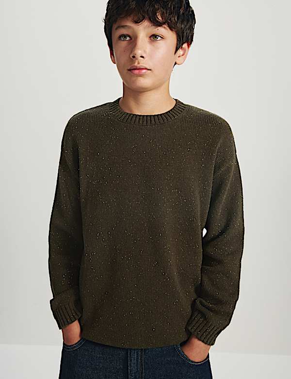 Cotton Rich Knitted Jumper with Wool (6-16 Yrs)