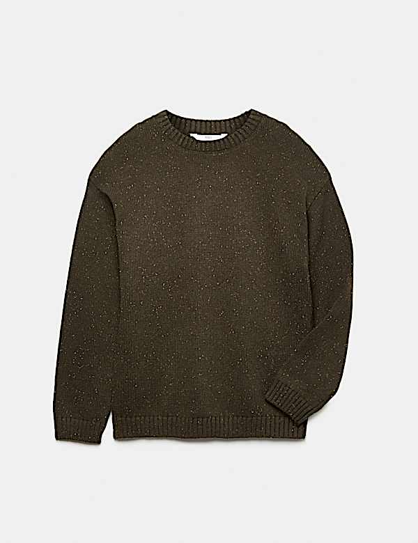Cotton Rich Knitted Jumper with Wool (6-16 Yrs) - TW