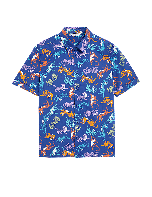 Pure Cotton Animal Print Shirt
