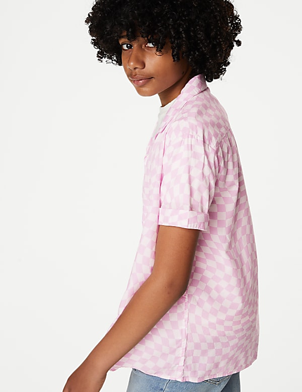 2pc Cotton Rich Check Shirt & T-Shirt Set