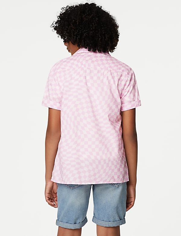 2pc Cotton Rich Check Shirt & T-Shirt Set