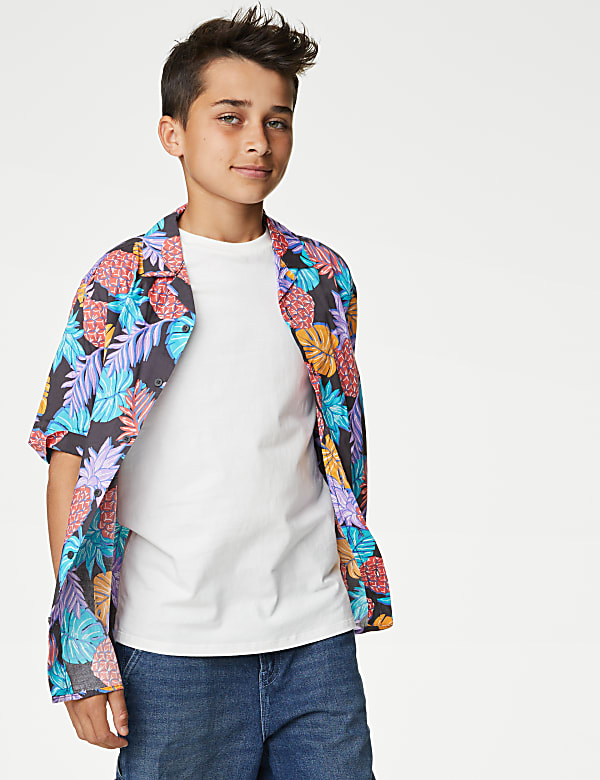 2pc Pineapple Shirt & T-Shirt Set (6-16 Yrs)