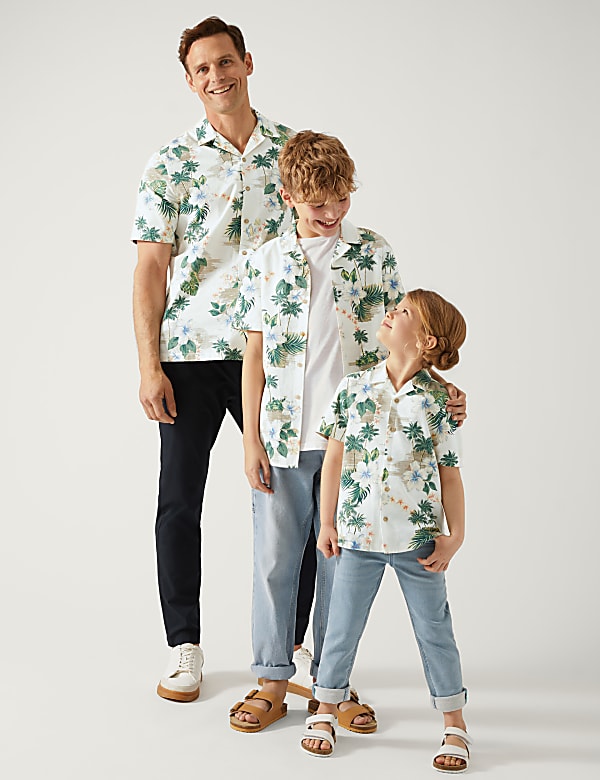 Pure Cotton Hawaiian Print Shirt