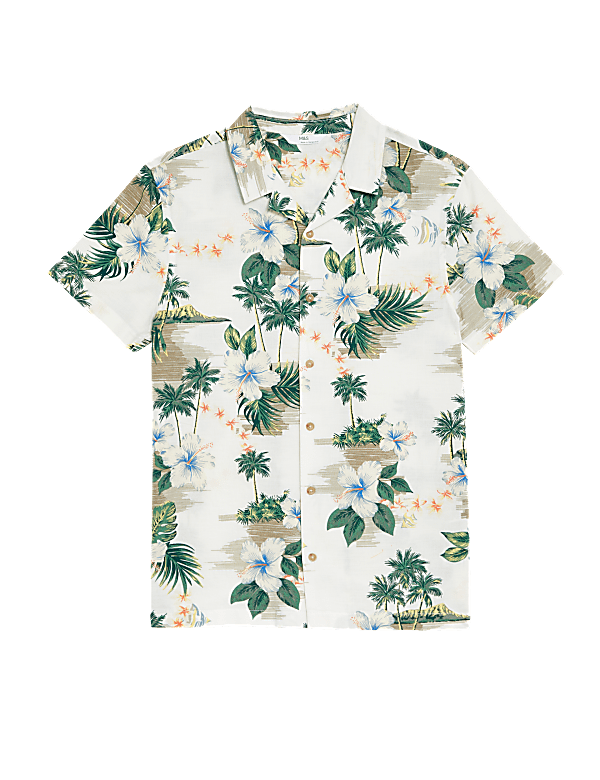 Pure Cotton Hawaiian Print Shirt