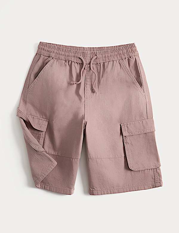 Pure Cotton Cargo Shorts (6-16 Yrs)