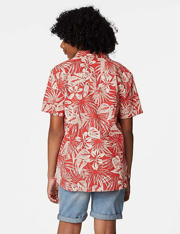 Pure Cotton Parrot Print Shirt