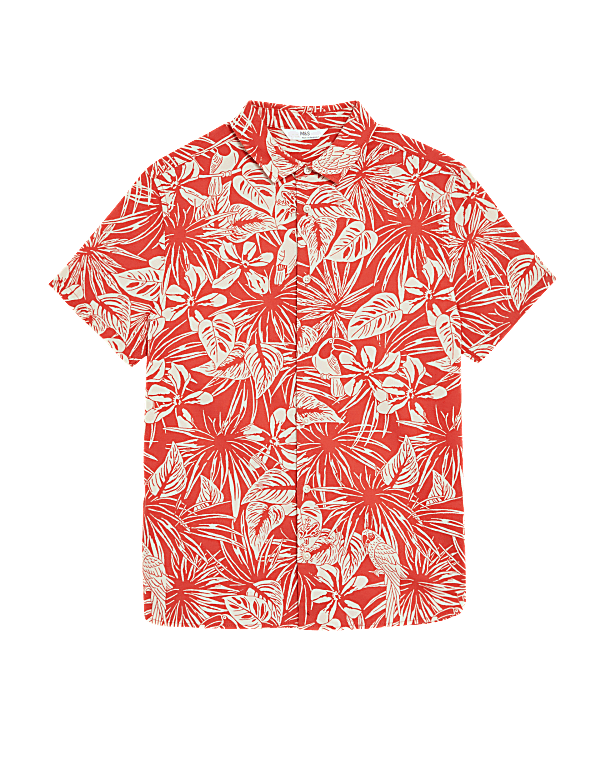Pure Cotton Parrot Print Shirt