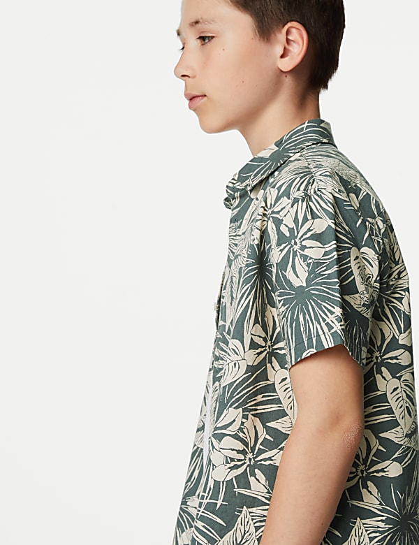 Pure Cotton Parrot Print Shirt