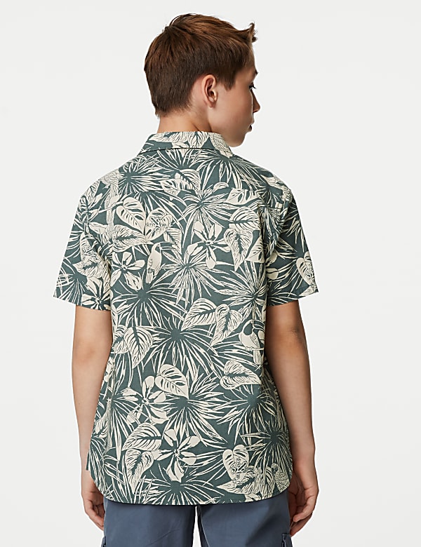 Pure Cotton Parrot Print Shirt