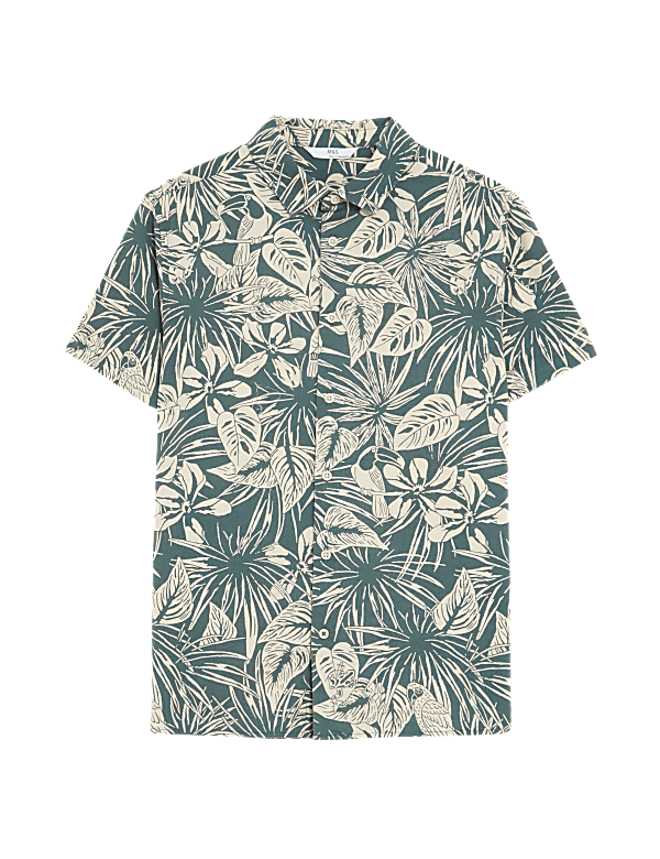 Pure Cotton Parrot Print Shirt