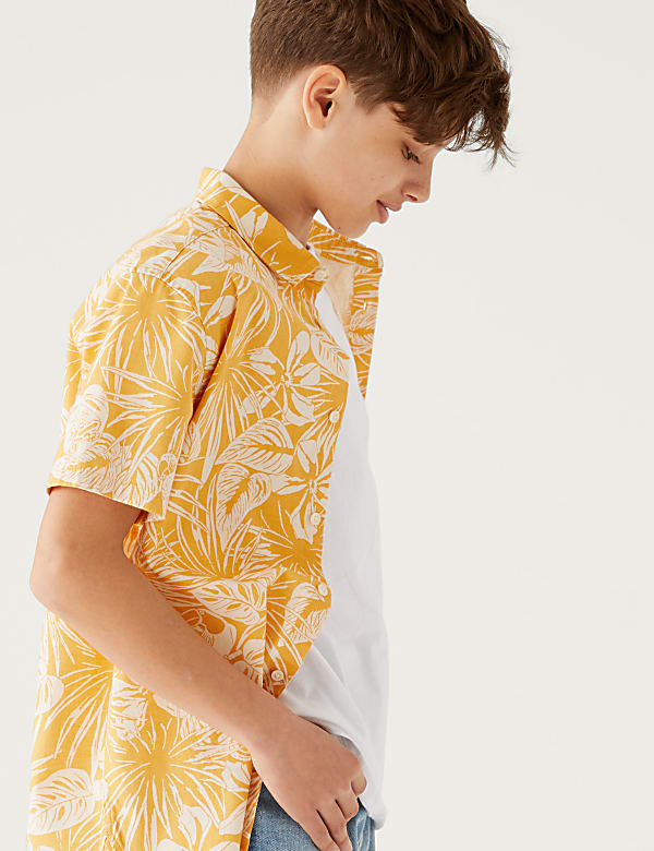 Pure Cotton Parrot Print Shirt