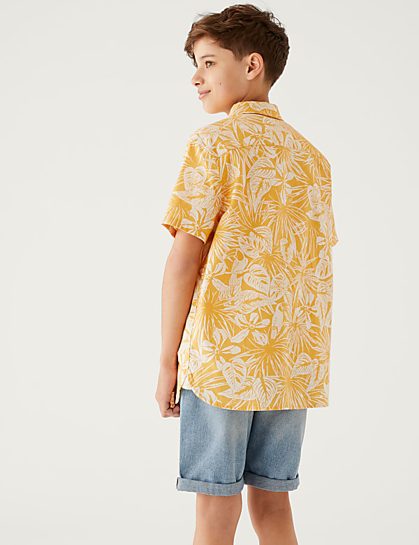 Pure Cotton Parrot Print Shirt