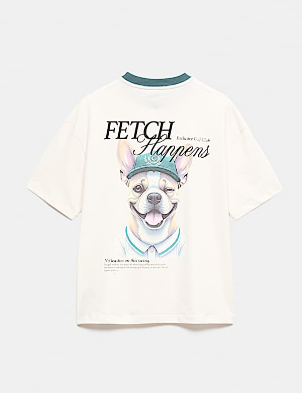 Pure Cotton Golf Dog Graphic T-Shirt (6-7 Yrs)