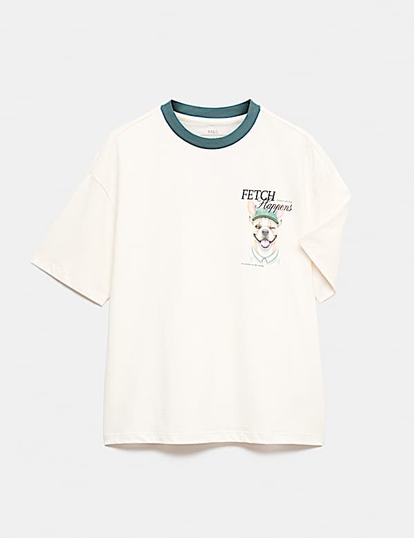 Pure Cotton Golf Dog Graphic T-Shirt (6-7 Yrs)