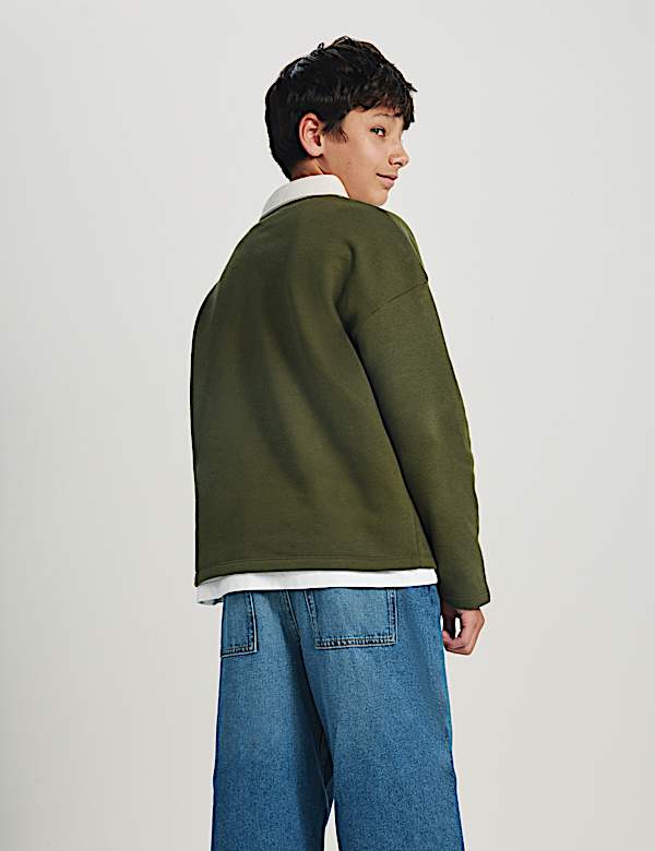 Cotton Rich Rugby Sweatshirt (6-16 Yrs) - CN