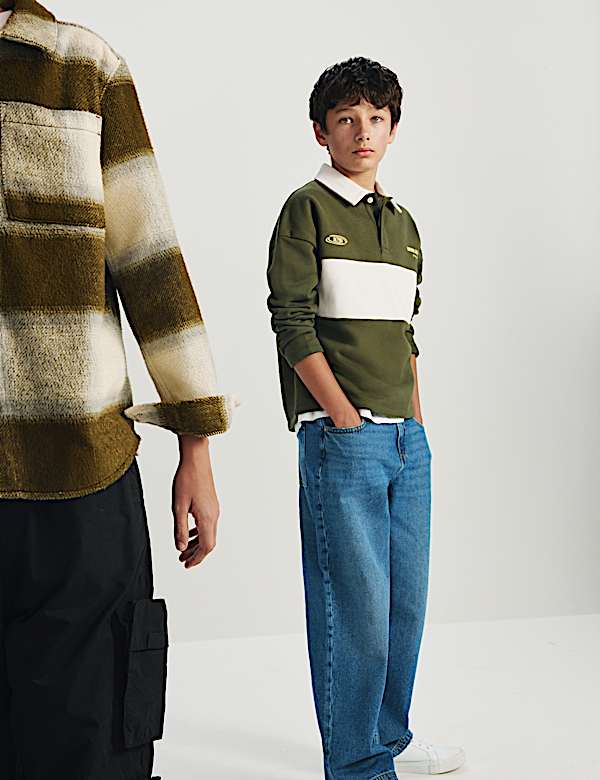 Cotton Rich Rugby Sweatshirt (6-16 Yrs) - CN