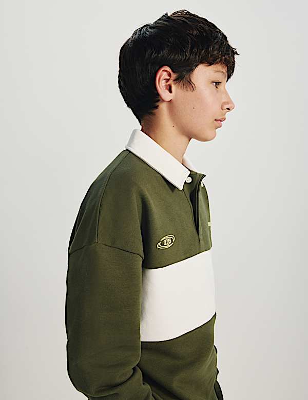 Cotton Rich Rugby Sweatshirt (6-16 Yrs) - CN