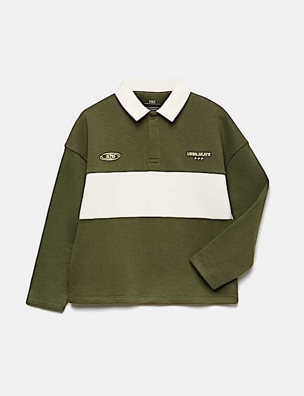 Cotton Rich Rugby Sweatshirt (6-16 Yrs) - CN