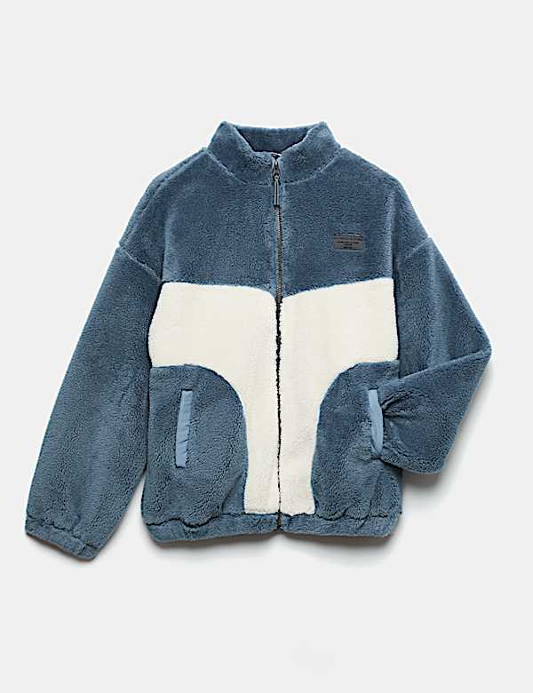Borg Colour Block Jacket (6-16 Yrs) - IL