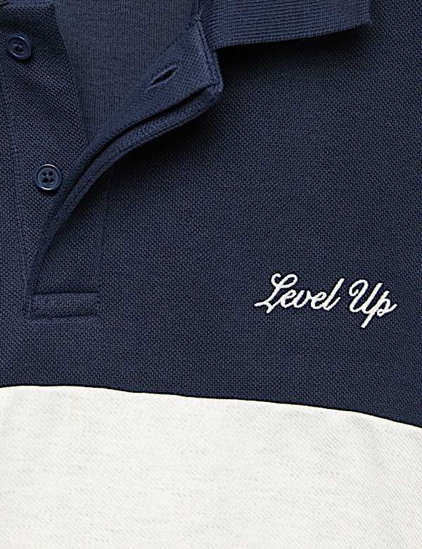 Cotton Rich Colourblock Rugby Sweatshirt (6-16 Yrs)