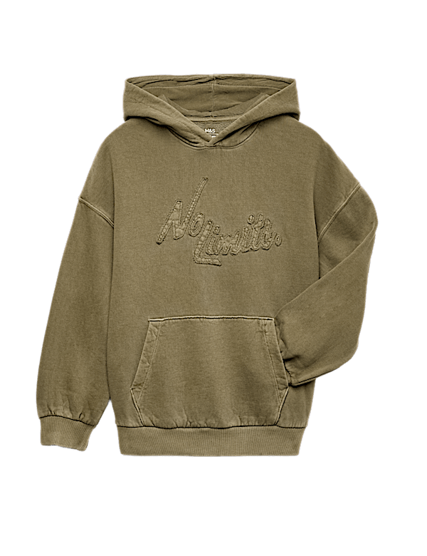 Pure Cotton Embroidered Graphic Hoodie (6-16 Yrs)