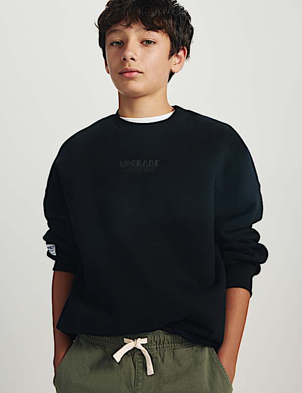 Pure Cotton Barrel Trousers (6-16 Yrs)