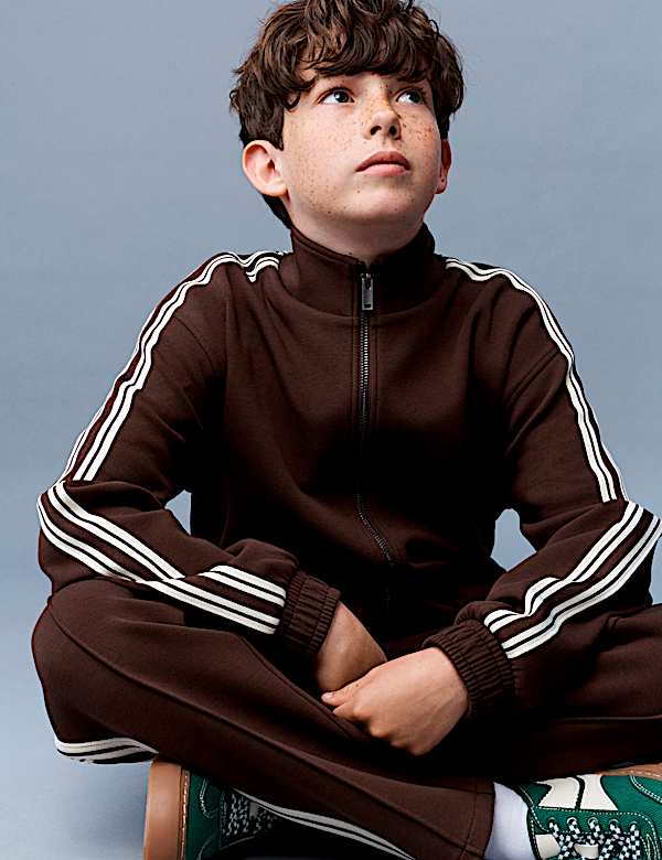 Cotton Rich Side Stripe Joggers (6-16 Yrs) - KG