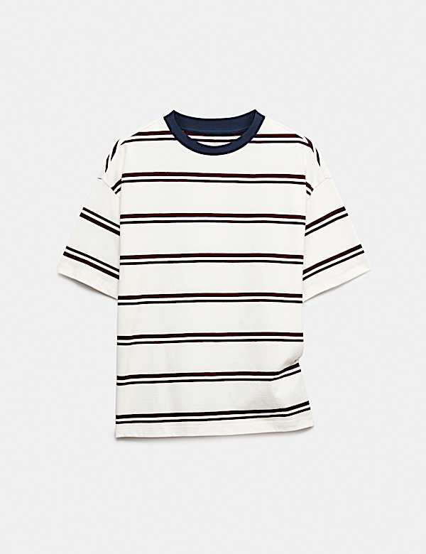 T-shirt 100 % coton &agrave; rayures (du 6 au 16 ans) - CH