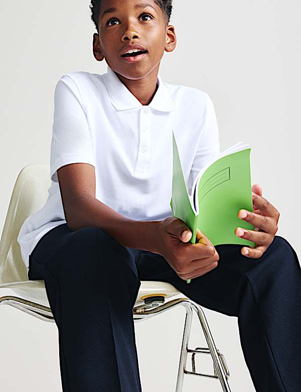 Cotton Blend Pique Joggers (6-16 Yrs) - AT