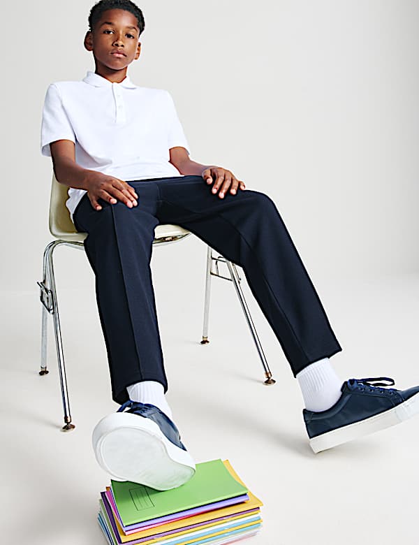 Cotton Blend Pique Joggers (6-16 Yrs) - AT