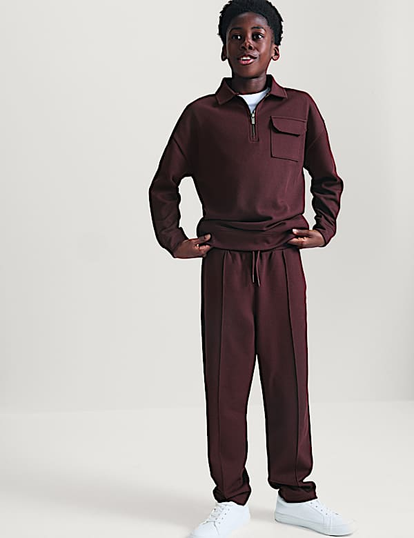 Cotton Blend Pique Joggers (6-16 Yrs) - NZ