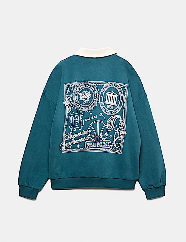 Cotton Rich Rugby Sweatshirt (6-16 Yrs)
