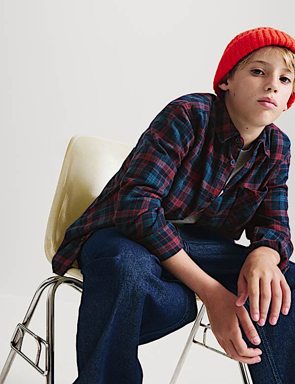 Pure Cotton Checked Shirt (6-16 Yrs)