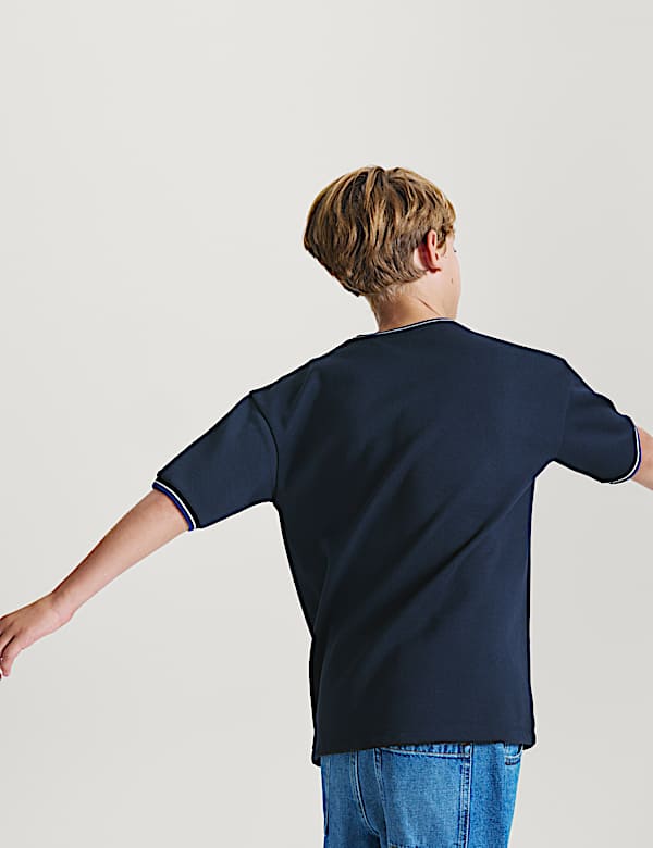 Cotton Blend Pique T-Shirt (6-16 Yrs) - RS