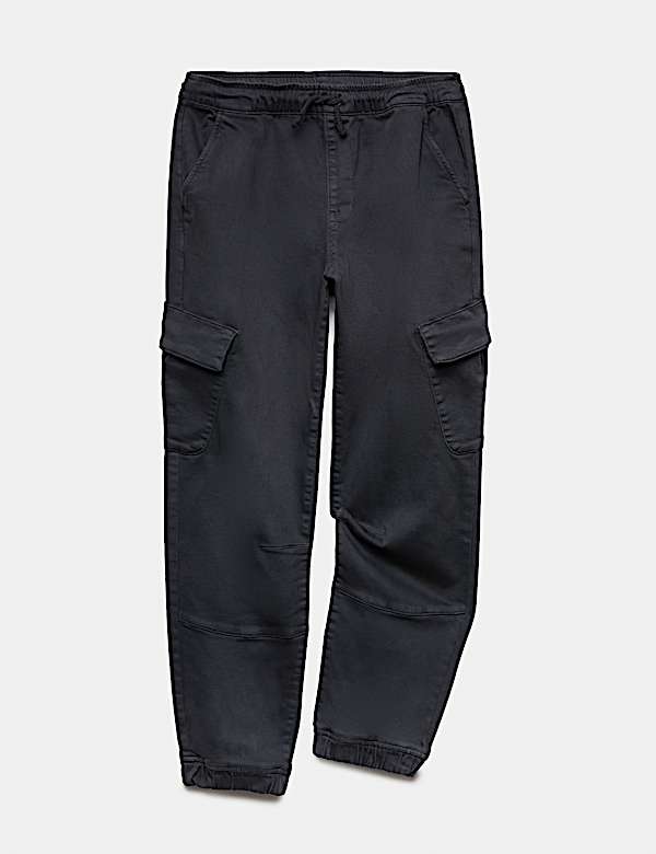Cotton Rich Stretch Cargo Trousers (6-16 Yrs)
