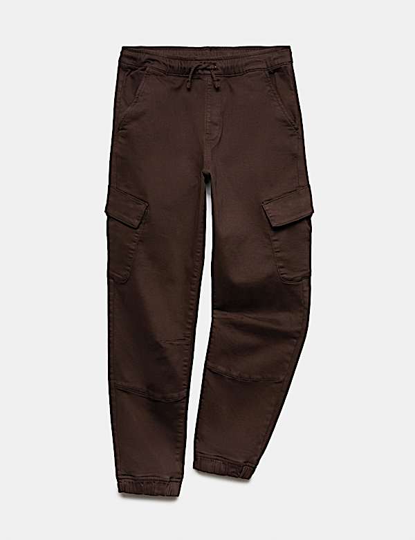 Cotton Rich Stretch Cargo Trousers (6-16 Yrs) - CZ