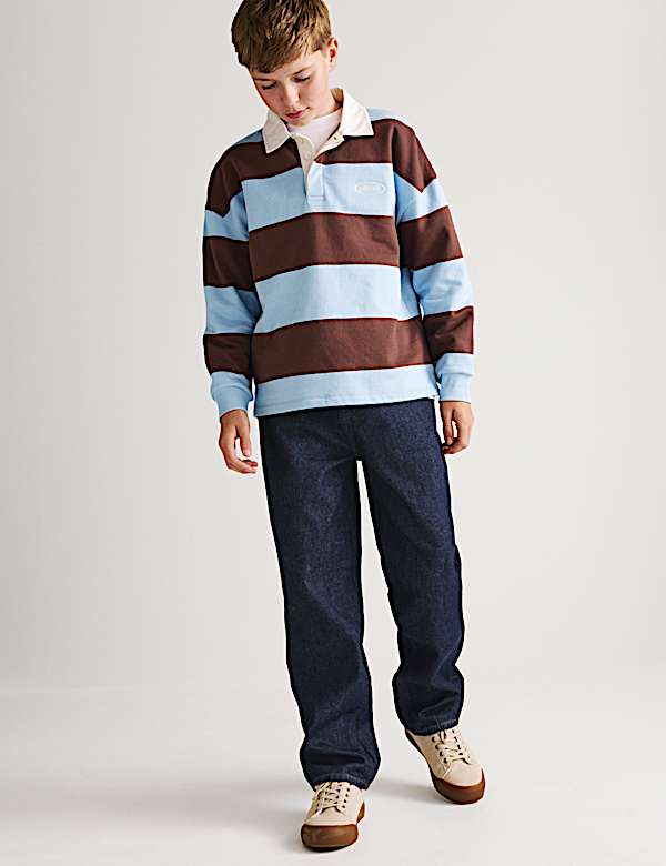 Relaxed Baggy Pure Cotton Jeans (6-16 Yrs)