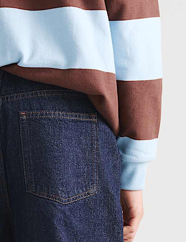 Relaxed Baggy Pure Cotton Jeans (6-16 Yrs)