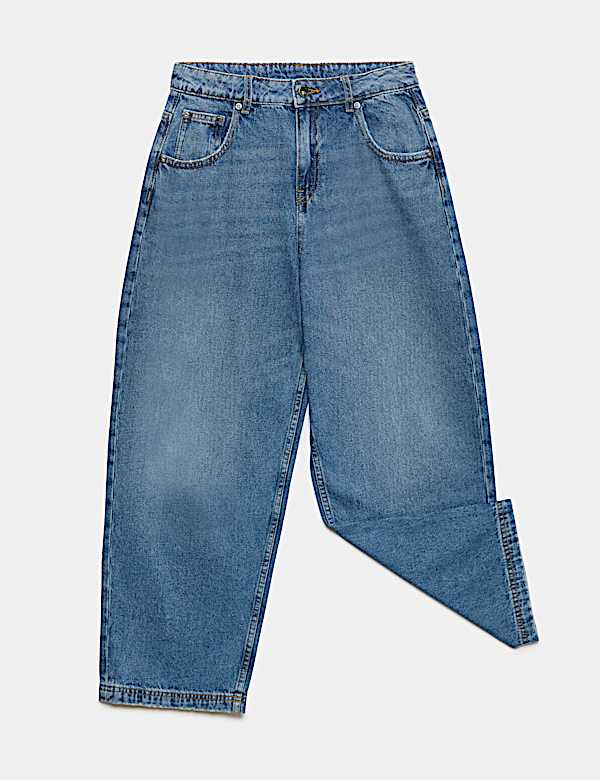 Relaxed Baggy Pure Cotton Jeans (6-16 Yrs) - JP