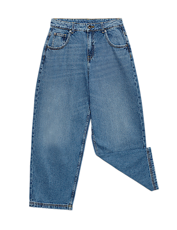 Relaxed Baggy Pure Cotton Jeans (6-16 Yrs)