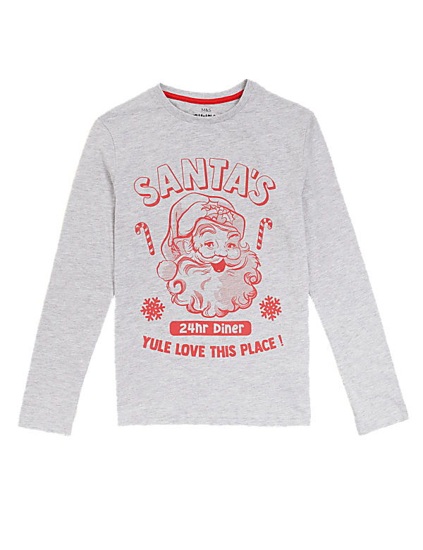 Cotton Rich Santa Print Top