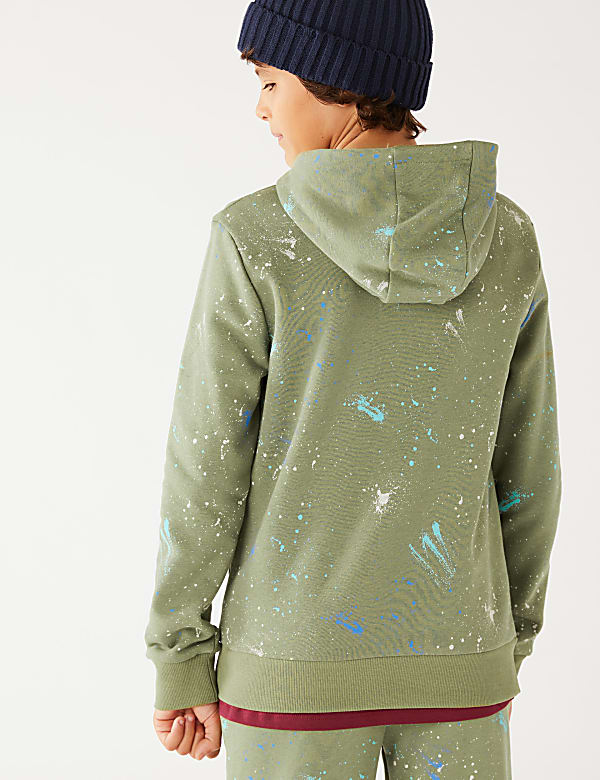 Cotton Rich Paint Splat Hoodie