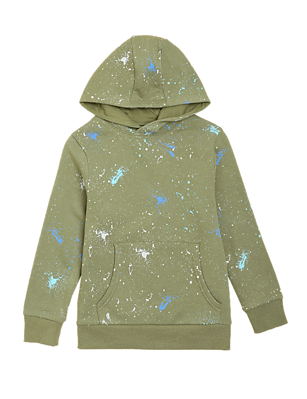 Cotton Rich Paint Splat Hoodie