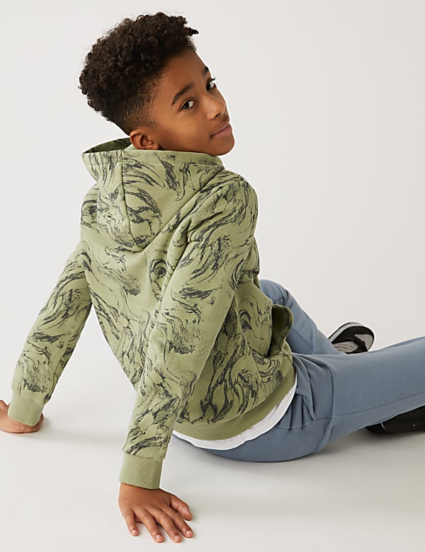 Marble print hoodie shop