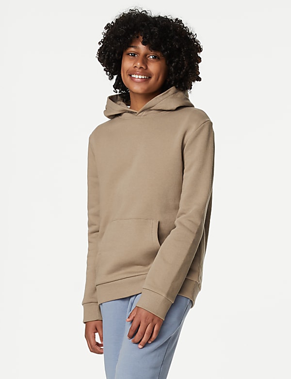 Cotton Rich Plain Hoodie (6-16 Yrs)